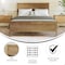 Flash Furniture Fiona Light Brown Queen Size Solid Wood Platform Bed Frame w/Headboard, Footboard, Slatted Bottom MG-0900-29-QB-ANTOAK-GG - alternate 5